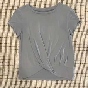 Blue Front Twist Tee by Pink Rose